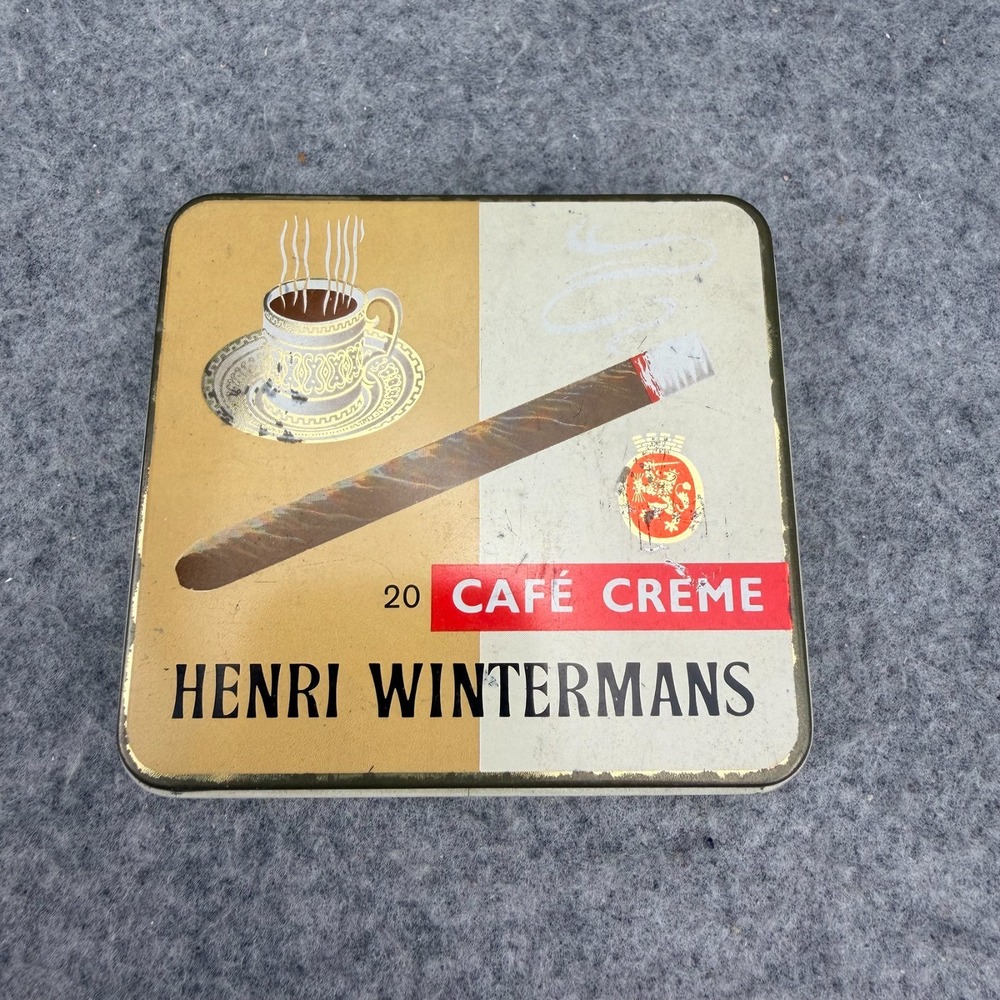 Henri Wintermans Cafe Creme Cigar Tin Empty Vintage Collectible Pre Owned